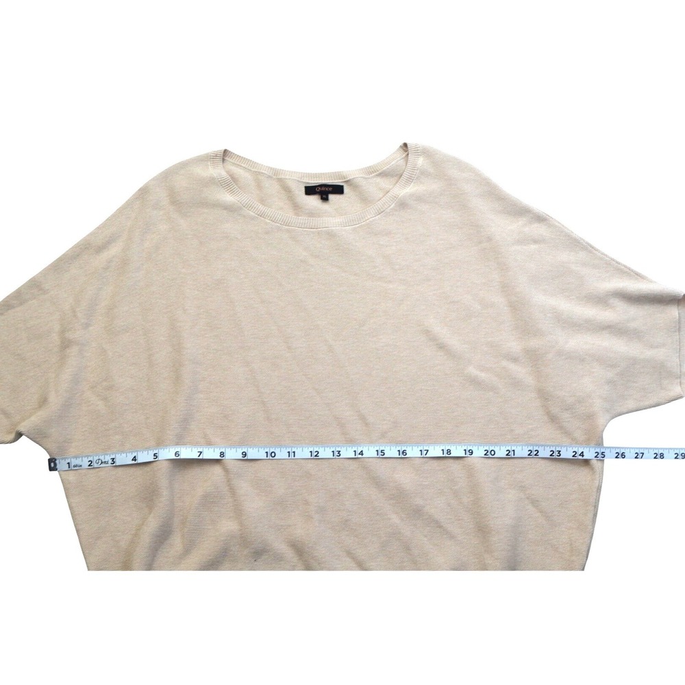 Quince Organic Cotton Cashmere Blend Dolman Sleeve Sweater Beige XL - Picture 5 of 8
